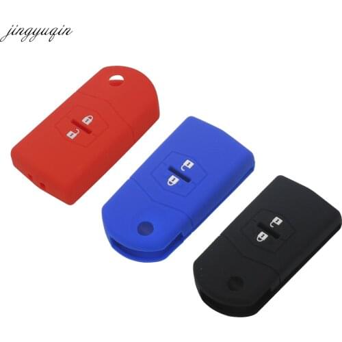 Jingyuqin Remote 2 Buttons Folding Car Key Case Cover For Mazda CX-5 CX5 CX-7 CX7 3 2 6 Atenza CX-9/CX9 MX5 Holder Case
