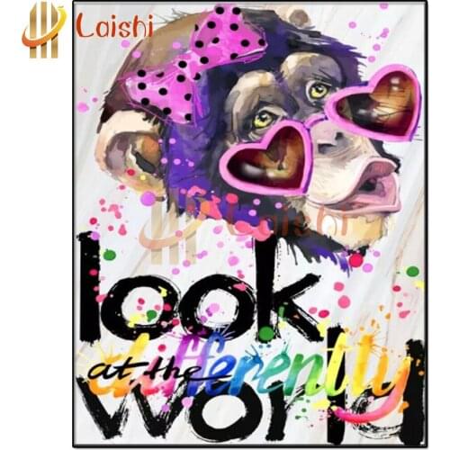 Diy full square round drill Doodle gorilla, animal diamond painting 5d diamond mazayka embroidery crystal icons wall decor