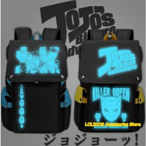 Anime Jojo Bizzare Adventure Killer Queen Travel Backpack Student High Capacity Schoolbag Knapsack Cosplay Fashion Handbag