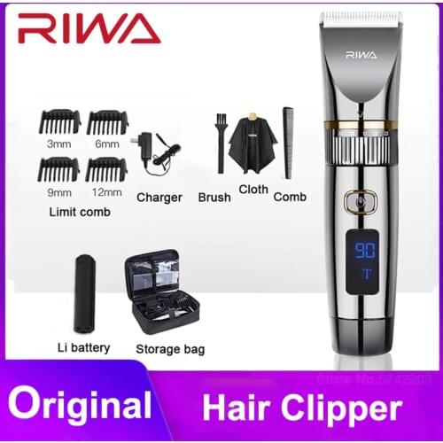 RIWA Electric Hair Clipper RE-6501T Cordless Barber Full Set For Man Barber Hair Trimmer Led Display hair clipper professional