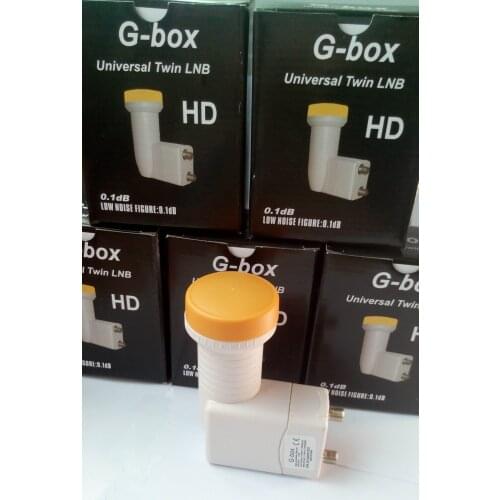 G-box 3602 free shipping Best Signal digital HD Universal KU Band Twin LNB waterproof High Gain Low noise satellite Dish LNB