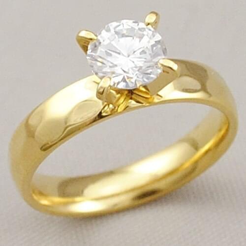 GOKADIMA bijioux Wholesale Women Rings Gold-Color Stainless Steel Cz High Quality Fashion Jewelry Metal Punk & Rock