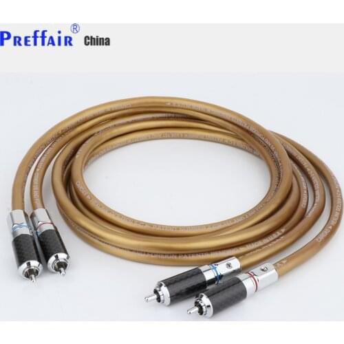 HI Fi cable pair Hifi audio Cardas Hexlink Golden 5-C With carbon fiber RCA plug connector cable audio cable