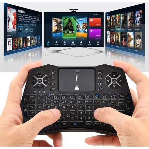 A81 Air-Mouse Touchpad Tv-Box Remote-Control Russian spanish english Backlit Mini 2.4Ghz Wireless Keyboard gaming keyboard vs i8