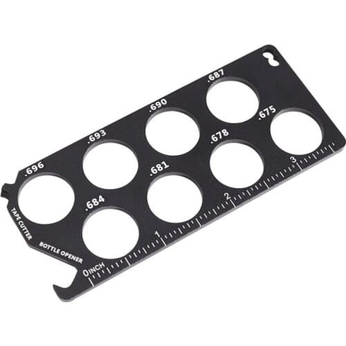 Red Black or Blue 0.68" Paintball Size Gauge Ball Sizer