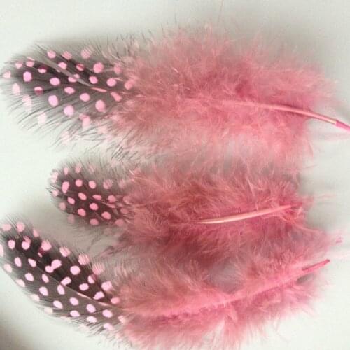Hot! Sales 20PCS beautiful pink guinea fowl feathers, 2-4 "/ 5-10cm DIY Jewelry Decoration Accessories