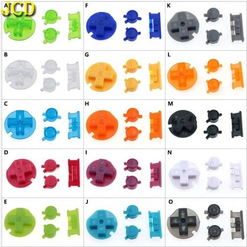 JCD 1Set Colorful Buttons Set Replacement For Gameboy Color GBC Game Console ON OFF Button A B D Pads Buttons