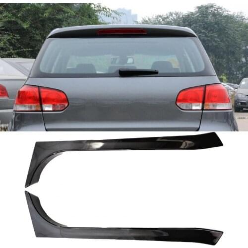 1 Pair Car Cover Trim Dustproof Elegant ABS UV Protection Rear Window Spoiler Cover for VW Golf 6-GTI 2008 2009 2010 2011 2012 2