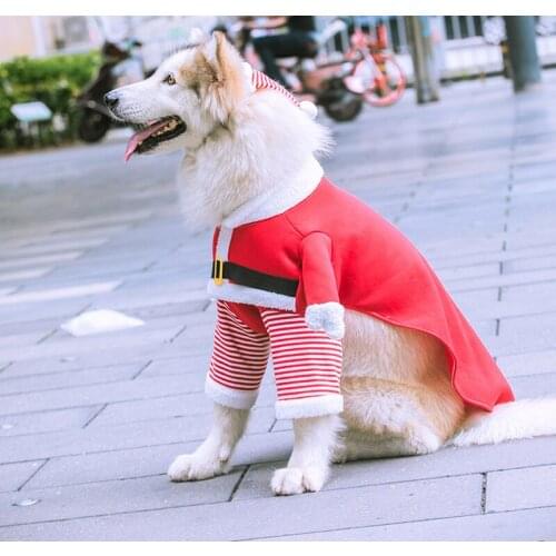 2020 New Funny Christmas Decoration Dog Costume XS-7XL Pet Dog Clothes for All Dog Breeds Holiday Party Santa Cosplay Jacket