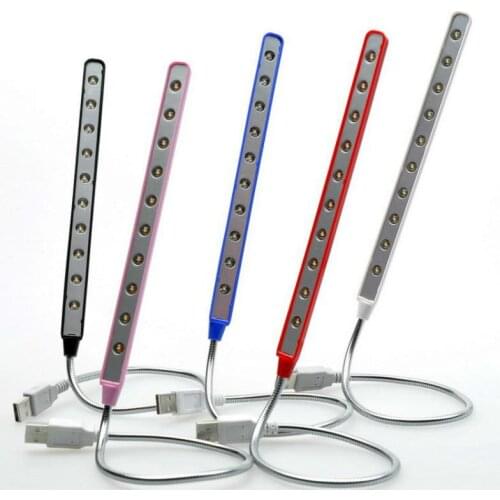 NEW Metal Material USB LED light lamp 10LEDs flexible variety of colors for Notebook Laptop PC Computer