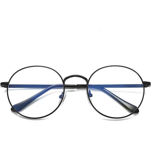 OEYEYEO New Metal Round Optical Frame Ladies Retro Art Eyeglasses Mens Ultralight Anti-blue Light Myopia SpectacleS Frame