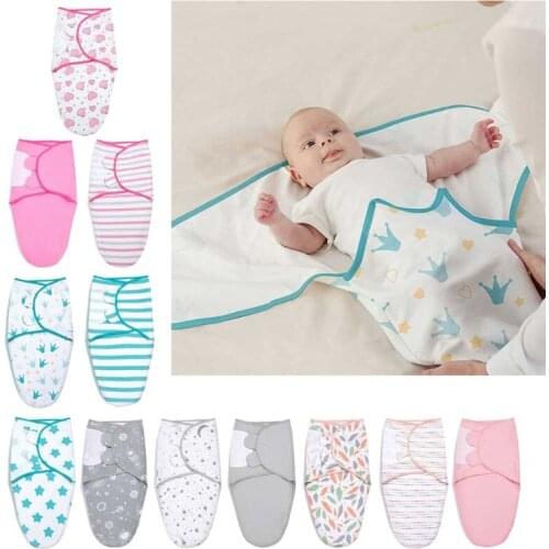 Newborn Swaddle Wrap Cotton Baby Swaddling Sleeping Bag Infant Envelope Sleep Sack Bedding For 0-3 Months