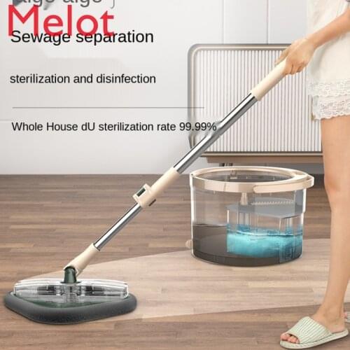 Flat Mop Hand Washing Free Mop Household Mopping Gadget Spin-Dry Lazy Mop Mop