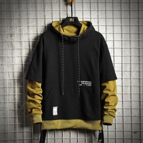 Spring Autumn Casual Hooded Loose Hoodie Sweatshirt MenS Hip Hop High Streetwear Clothes Mens long sleeves male