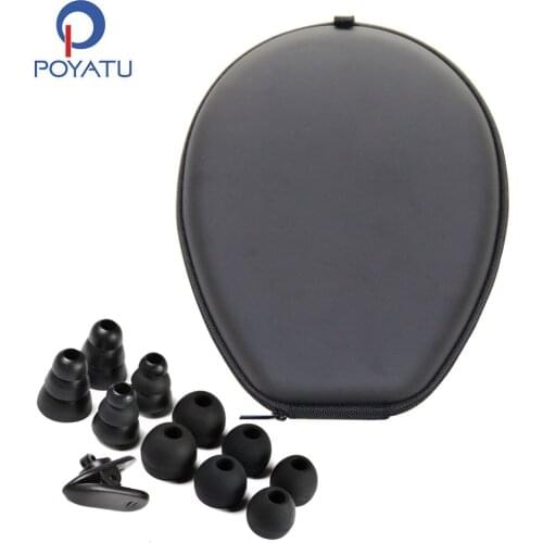 POYATU Replacement Ear Tips For LG HBS-750 HBS-800 HBS-900 Bluetooth Wireless Stereo Headset Hard Case With Ear Tips Silicone