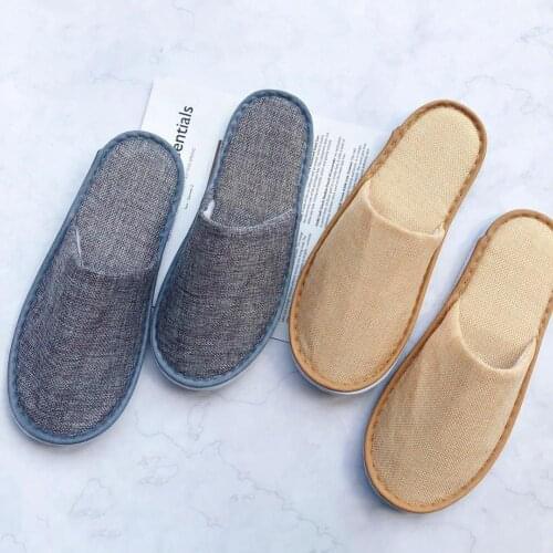 Line Simple Slippers Men Women Hotel Travel Spa Portable Folding House Disposable Home Guest Indoor Slippers