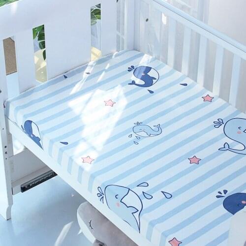 Baby Crib Fitted Bed Sheet With Elastic For Newborn Cotton Cot Bed Sheet Child Matress Cover Protector Size Can Be Customerized