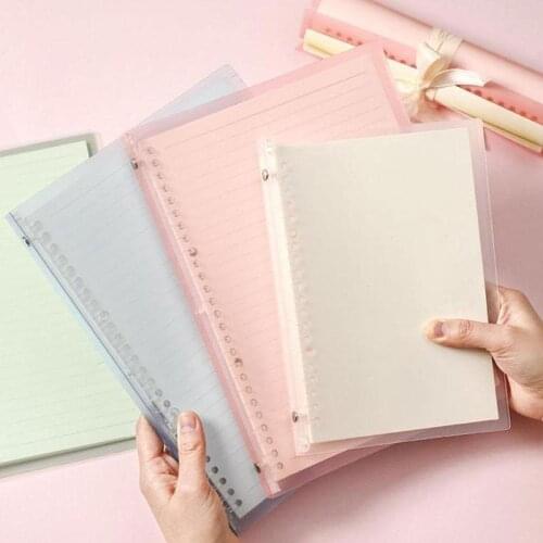 1Pcs Transparent Macaron Grid Loose-Leaf Book Inner Ring New Core A5 Binder Plan B5 Supplies Binder Diary Office Notebook