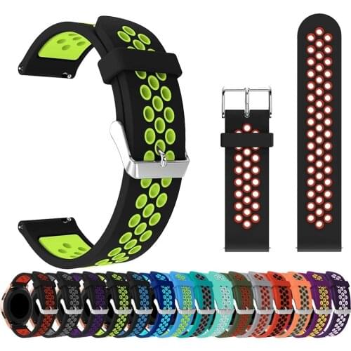 22mm Silicone strap For Amazfit GTR 47mm xiaomi color Smart Watch Bracelet Wrist For Huawei Watch GT GT2 46mm Galaxy Watch3 45mm