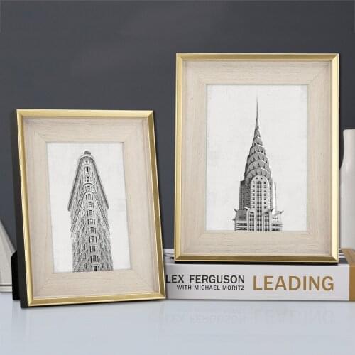 6/7/10 Inch Modern Simple Light Luxury Wood Photo Frame Living Room Ornaments