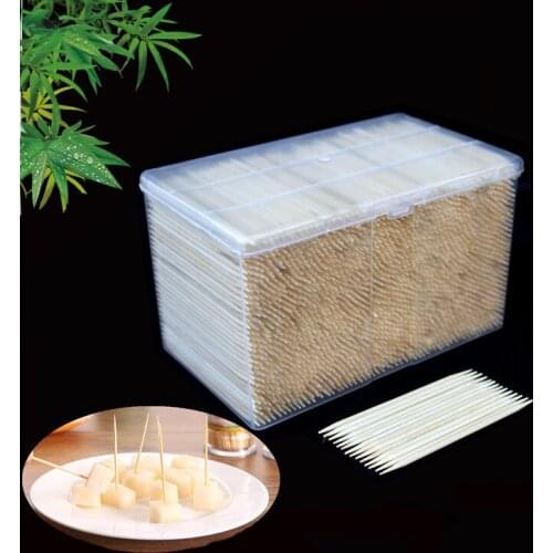 Boxed Toothpicks Simple Bamboo Double-pointed Disposable Toothpick Fruit Pick 3600 Pcs Home Restaurant Hotel Dental Floss Tool