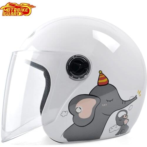 Four Seasons Motorcycle Electric Bike Cute Helmet Men Lady Lightweight Universal Safety Neutral Open Face Helmets