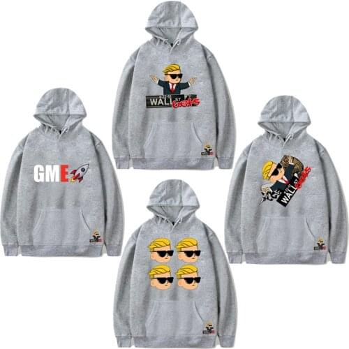 Gray Sweatshirts Cloth Harajuku Streetwear Gamestop Sudadera Hombre Hip Hop Oversized Hoodie Women WallStreetBets Hoodie Adults