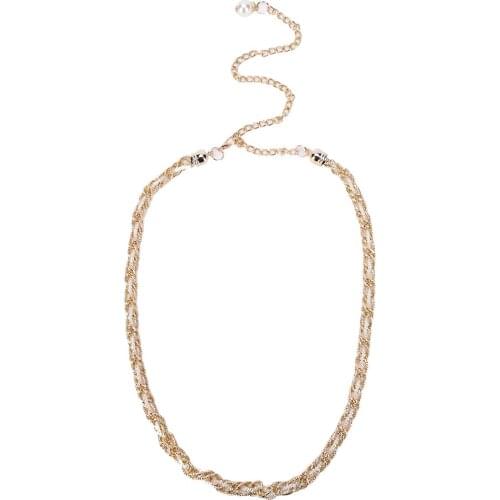 Women gold women skinny belt chain Fashion metal buckle thin elastic waist metal belt chain