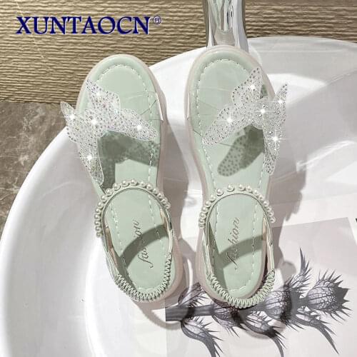 2021 Bow Womens Flat Sandals Soft Casual Non Slid Womens Summer Shoes Open Toe Sandals Comfortable Ladies Sandalias Mujer New