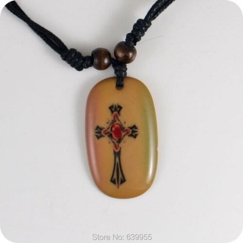 05 Cross resin Pendant Necklace Amulet Lucky Gift Tribal Fashion Jewelry