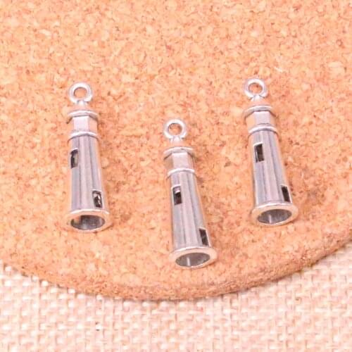 16 pcs 25*8mm Hollow Lighthouse Charms Pendants Jewelry Making Handmade,Antique Silver Plated,DIY Bracelet Necklace