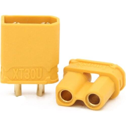 20PCs Original Amass XT30U Bullet Connector Plug the Upgrade XT30 Male/Female XT30-U Plug For RC FPV Lipo Battery Quadcopter