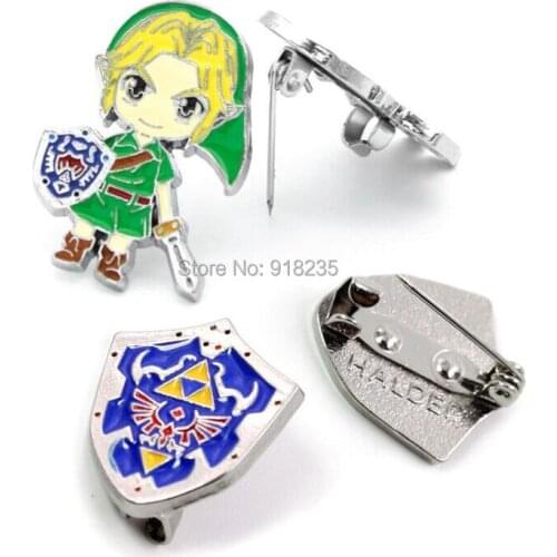 20/Lot Zeda Link Tingle Brooch Figures Pin For Lapel Action Figure Toys