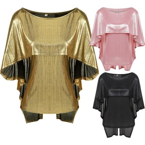 Aamikast Sexy Sequins Thin Knitted Bat Sleeved T Shirts Women Solid Maxi Loose Casual Pullover Tees Tops