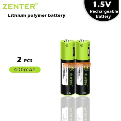 High Quality 2Pcs/Lot Original ZNTER S17 1.5V 400mAh USB Rechargeable AAA Lipo Battery For RC Camera Drone Accessories