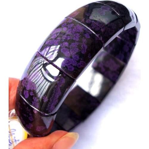 Free Shipping Natural Sugilite Arc-Shape 15*20mm~18*20mm Beads Bracelet Women Jewelry Accessories Weddings Parties Birthday Gift