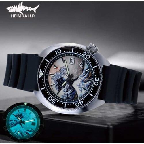 HEIMDALLR Sharkey 62MAS Dive Watch 30ATM Waterproof Mineral Glass Luminous Dial NH35A Automatic Mechanical Wristwatch