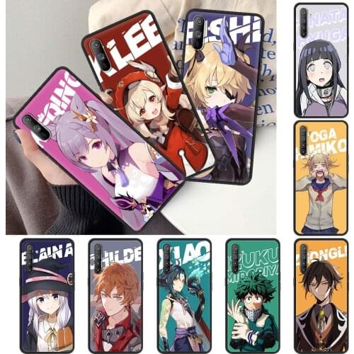 Genshin impact Cute Phone Case Cover for Realme C3 C20 C21 7 X7 Pro V15 5 6 6i C11 XT X50 7 Global Q2 Pro Q2i Coque Fundas