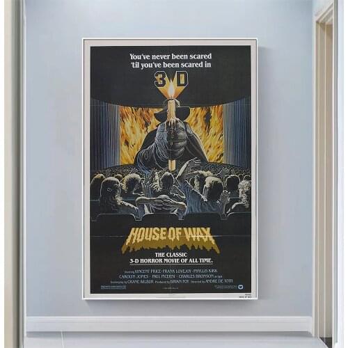 CP1068 House of Wax (3) Classic Hot Movie Print Silk Fabric Poster Indoor Wall Art Decor Gift