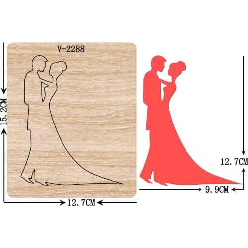 New Man, woman wooden dies cutting dies for scrapbooking Multiple sizes V-2288