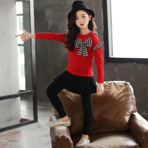 Girls Suit Sweatshirts +Pants 2Pcs/Sets 2021 Simple Spring Autumn Teenagers Outwear Kids Cotton Tracksuit Sport Suits Children C