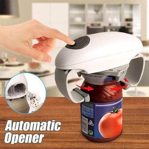Electric Can Opener Automatic Restaurant Bottle Opener Battery Operated Handheld Jar Tin Opener Kitchen Gadgets Cap Gun