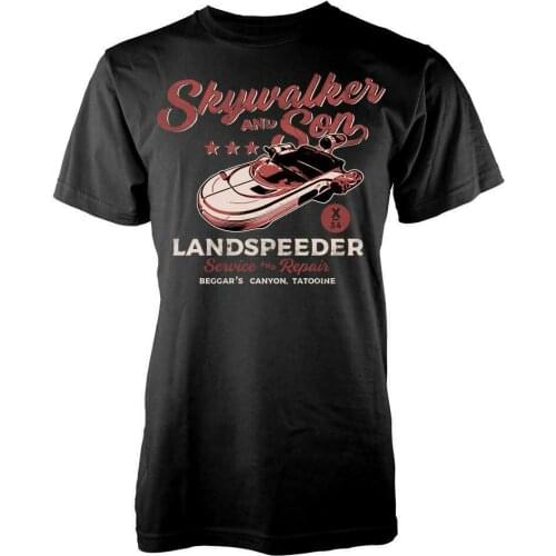 Star Skywalker And Son Landspeeder Service And Repair Wars Adult T Shirt