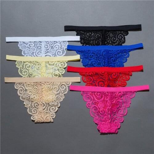 IXueJie Sexy G String Thongs for Women Seamless Panties Women Underwear Lingerie Feminina Pure Color Lace Hollow Perspective