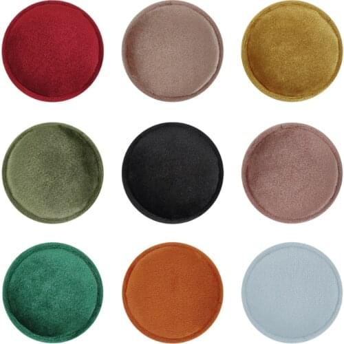 Beautiful Quality New Round Double Ring Velvet Ring Box Birthday Anniversary Ring Box Round Velvet Earrings Box 85LB