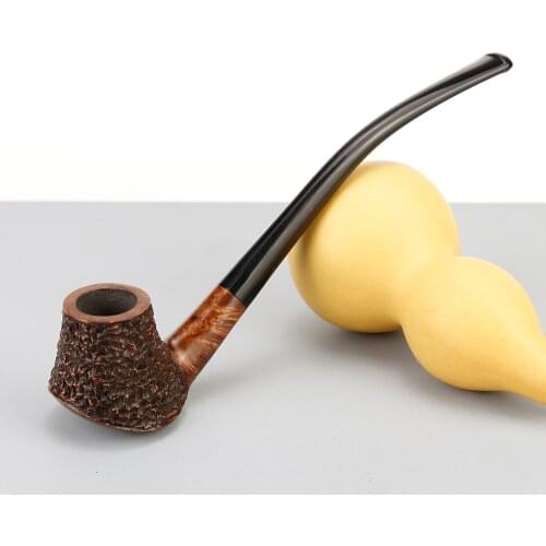 Classic Briar Wood Pipe 3mm Metal Filter Smoking Pipe Briar Pipe Creative Briar Tobacco Pipe Smoke Pipe Set