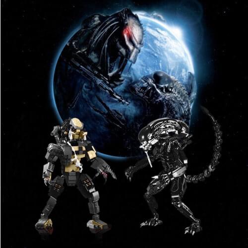 MOC Classic ALIEN VS PREDATORS Robot War Model Building Blocks Bricks Sets Construction High- techBricks Educational Toys