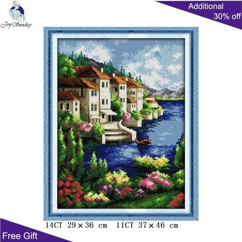 Your Gift Beautiful View Home Decoration F188 14CT 11CT Counted and Stamped Beautiful View Embroidery DIY Cross Stitch kits