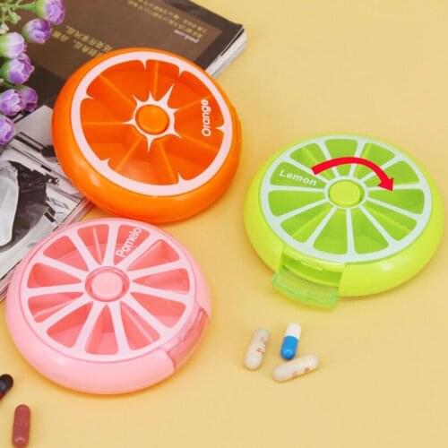 Weekly Rotating Pill Box Case Splitter Tablet Storage Organizer Medicine 7 Day Pill Container For Travel