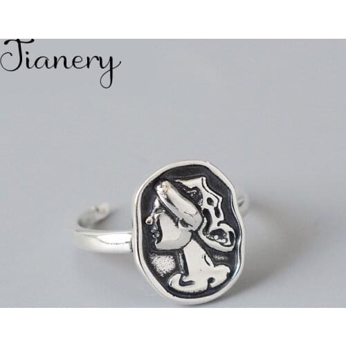 New Trendy Personality Punk Queen Rings For Women Lady Resizable Size Rings Party Jewelry Charm Gifts 2021